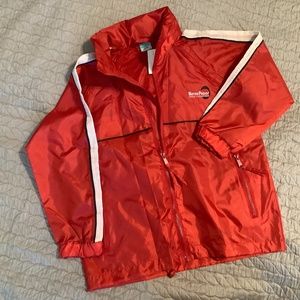 Red Raincoat with Hoodie